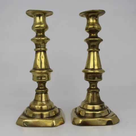 Pair of Antique Brass Candlesticks