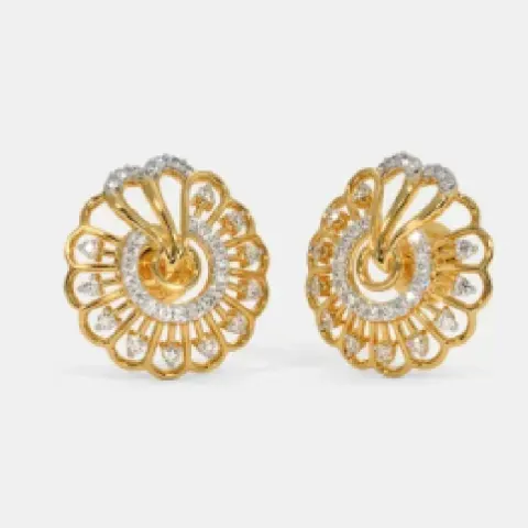 14 K / 585Yellow Gold Diamond Earrings