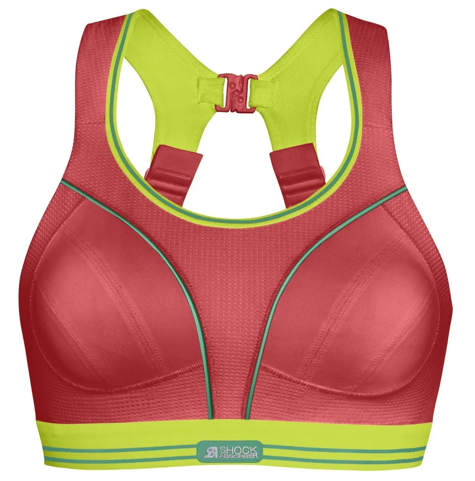 12 Shock Absorber Run Sports Bras Red Lime