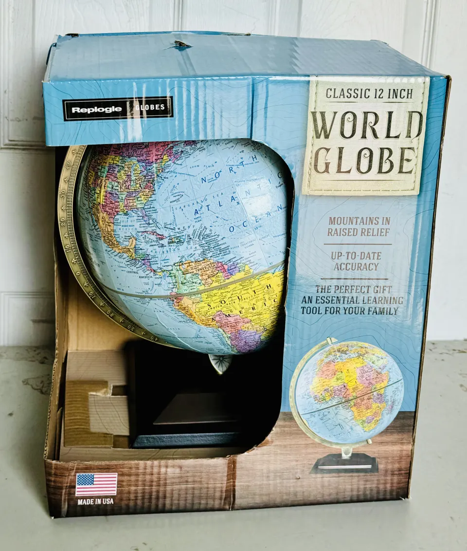 Replogle 12 Inch World Classic Series Globe Raised Textured Map New Sealed Box