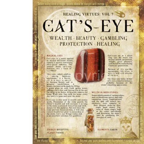 Cats Eye  Crystals Gem Stone Healing Extra Large Designed Metal Wall Art