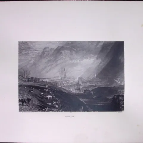 J.M.W Turner Rare “City of Coventry” 1873 Picturesque Views in England-64