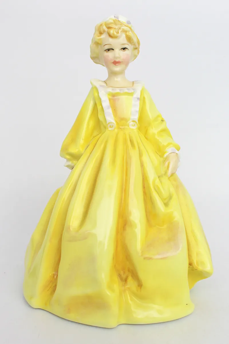 Royal Worcester Figurine Yellow Grandmothers Dress