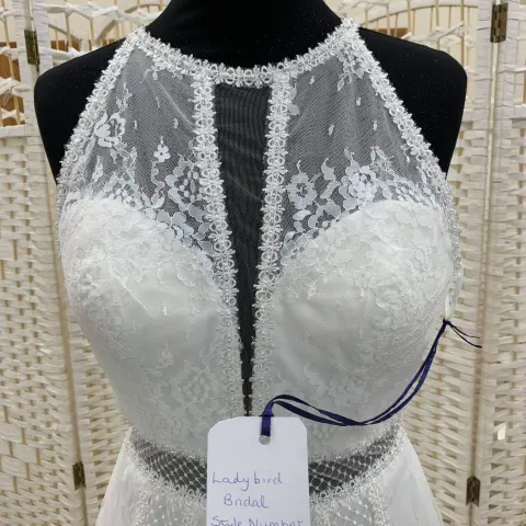 Ladybird bridal wedding dress style number 520059 size 10