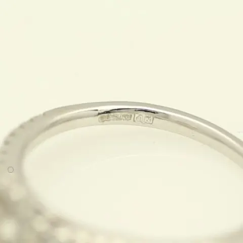 18ct White Gold Halo Set Diamond Ring 0.74 Carats