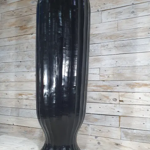 Large Industrial Metal Planter with Artificial Conifer tree. Approx 2.1m tall combined. Rrp £599