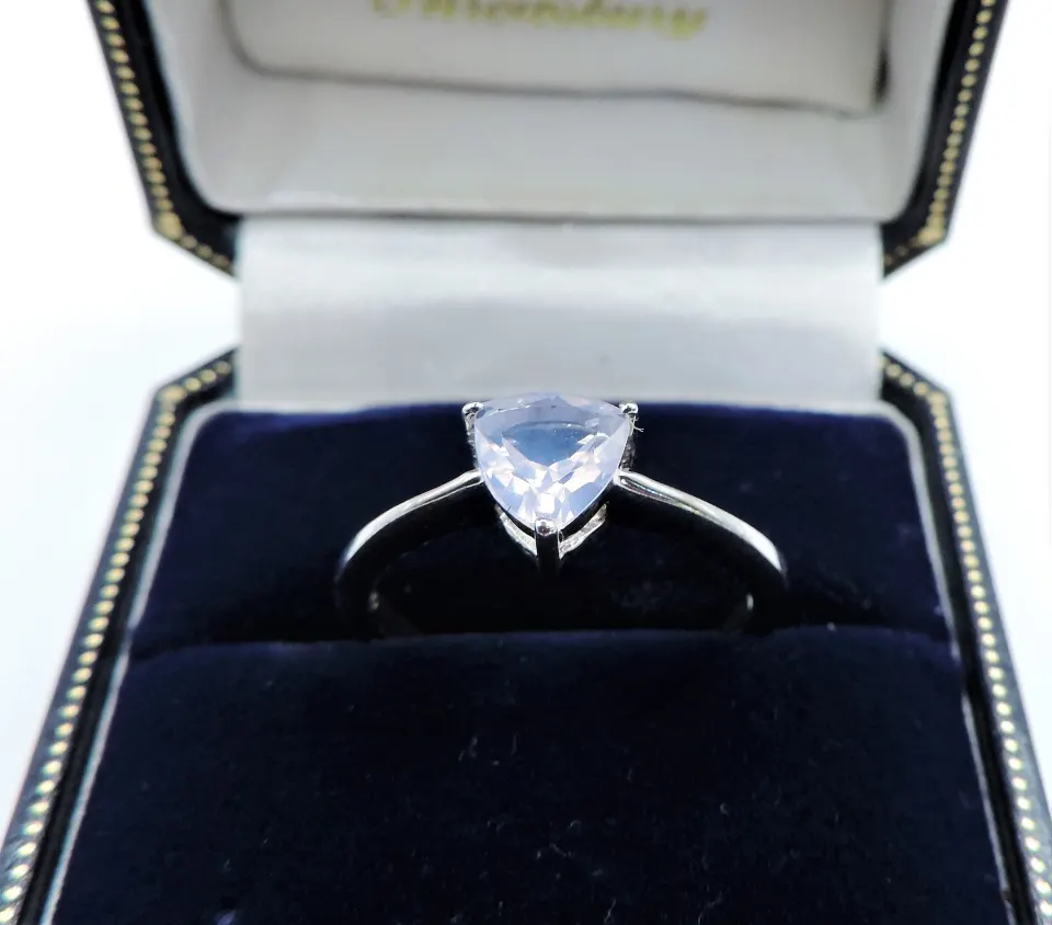 Lavender Quartz Ring in Sterling Silver New with Gift Pouch