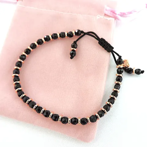 Lola Rose Black Quartz Gemstone Bracelet - New