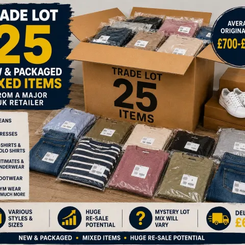 Trade Lot 25 x New & Packaged Mixed Items from A Major UK Retailer