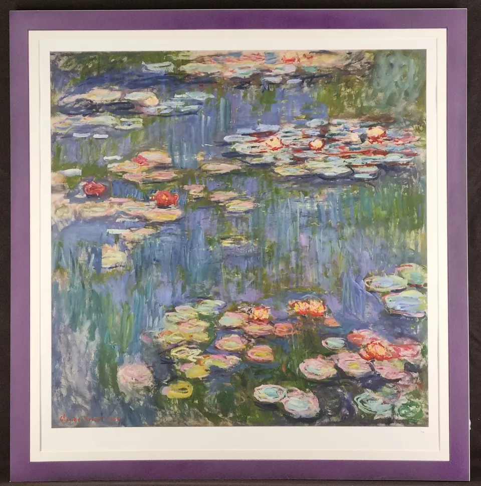 Claude Monet Limited Edition "Water Lilies, 1916" One of Only 95 Published.