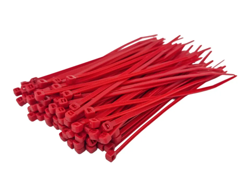 5 x Packs of 100 Extra Strong 20cm Red Cable Ties