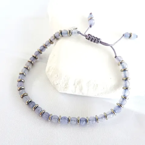 Lola Rose London Ice Blue Quartz Gemstone Bracelet - New