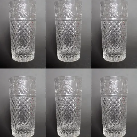 Set of 6 Stuart "Beaconsfield" Cut Crystal Highball Glasses