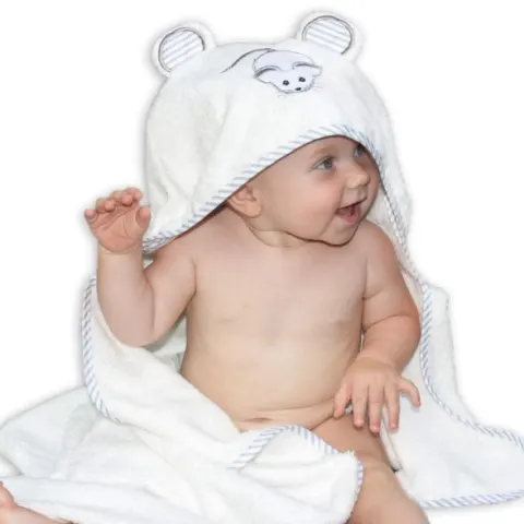 Organic Bamboo Hooded Baby Towel Ultra Soft, Thick & Extra Absorbent Baby Towels With Hood
