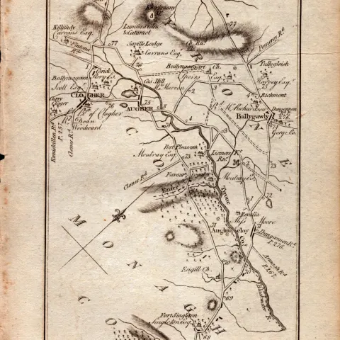 Ireland Rare Antique 1777 Map Londonderry Letterkenny Clogher Augher Strabane.