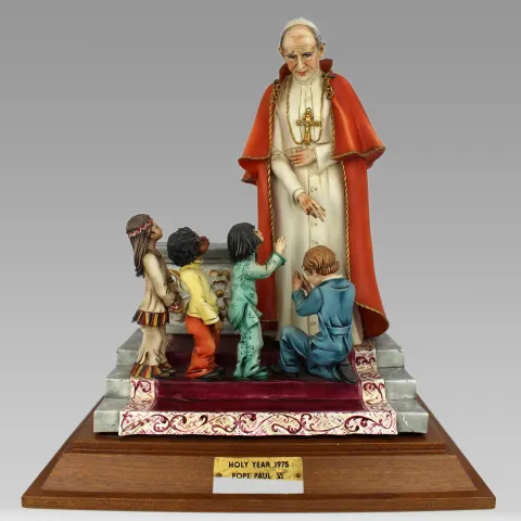 Large Capodimonte Porcelain Figurine – Pope Paul VI
