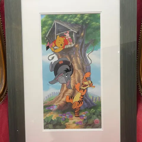 Limited Edition Disney Sericel "Swing Time with Eeyore"