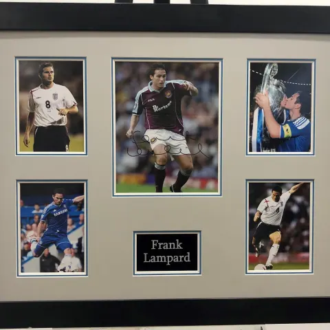 FRANK LAMPARD framed original signature presentation.