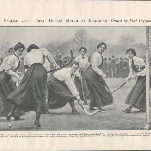 England v Ireland International Hockey Match 1901 Antique Print