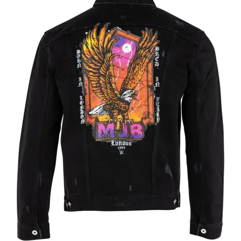 MJB Marc Jaques Burton Vintage Eagle Pax Denim Jacket, Online Price £505, Size XS (44).