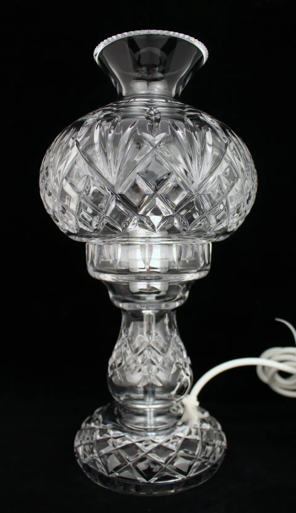 Fine Waterford Crystal Hurricane Lamp