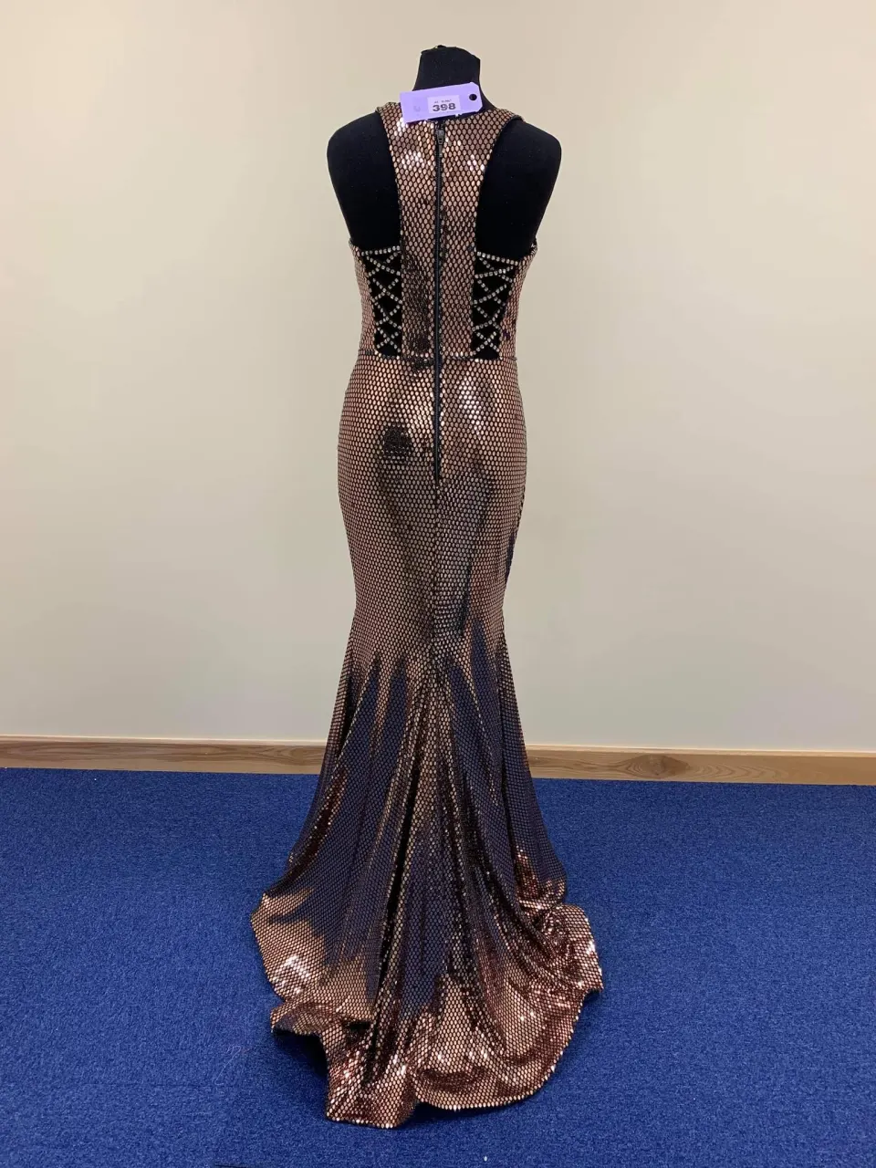 Rachel Allen bronze pageant/prom dress size uk 6 - 8