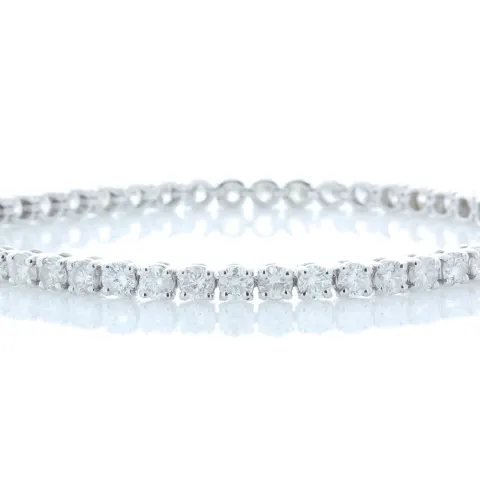 18ct White Gold Tennis Diamond Bracelet 8.86 Carats