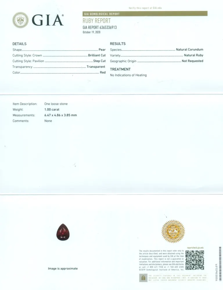 14 K / 585White Gold Diamond and Ruby Earrings ( 100 % Natural )