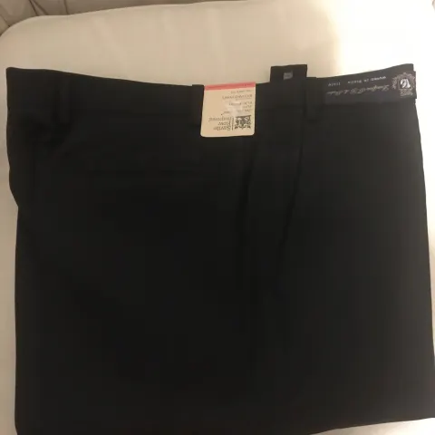 M&S Saville Row Inspired Black Wool Trousers RRP £119