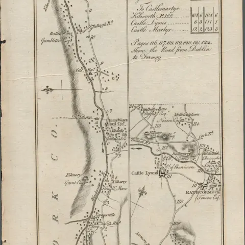 Taylor & Skinner 1777 Ireland Map Co Cork Lismore Midleton Fermoy Cloyne Mogeely.