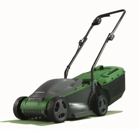 (112/Mez) Lot RRP £164. 2x Powerbase Mowers. 1x 32cm 1200W Electric Rotary Lawn Mower, Powerful Hig