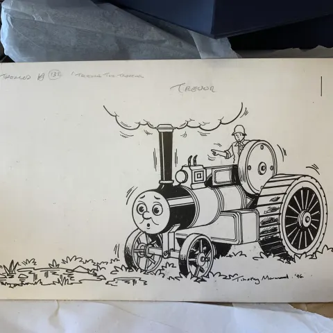 Thomas The Tank Engine & Friends Original Artwork, Signed By Timothy Marwood Trevor