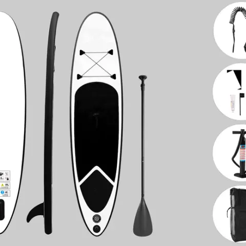 Paddle Board, Accessories & Carry Bag - Black
