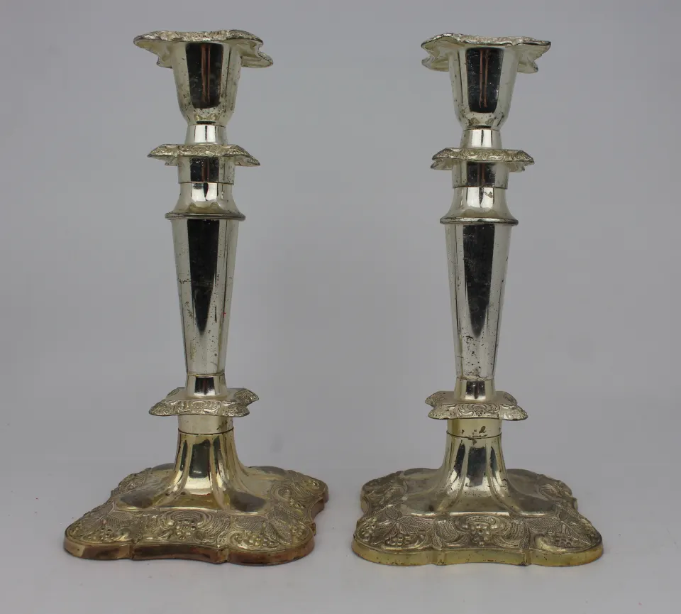 Pair of Vintage Silver Plated Candlesticks