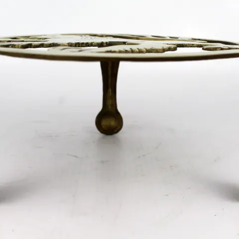 Vintage Brass Lion Form Trivet Stand