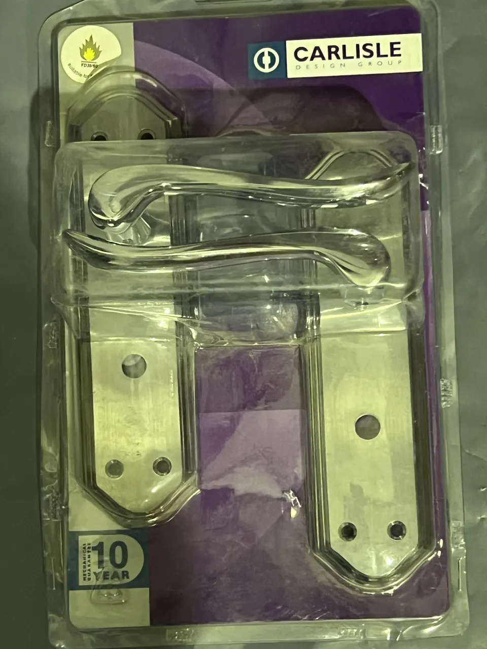 3 Sets Carlisle Brass Lytham Bathroom Lock Handles Dual Satin / Polished Chrome DL452SCCP RRP £37