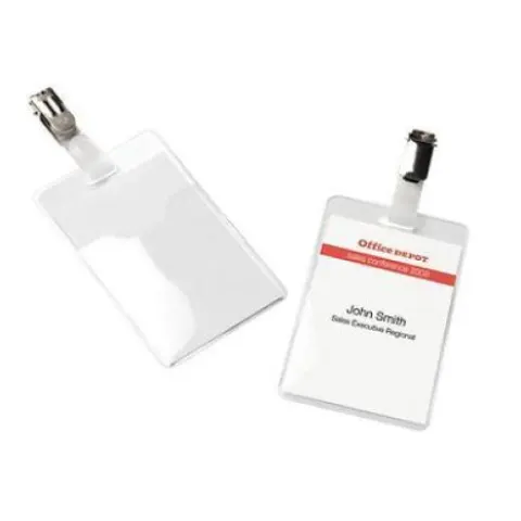 500 x Office Depot Portrait ID Clip Badges RRP £19.99 ea