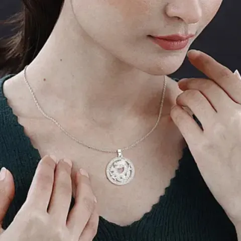 NEW! White Austrian Crystal Dragon Pendant with Chain
