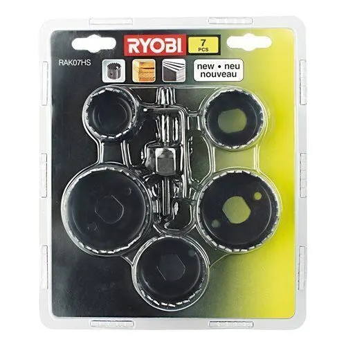 5 x Ryobi Hole Saw Set (7 piece)