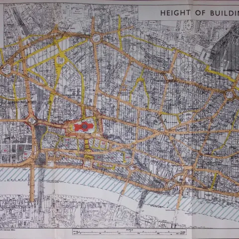 City of London Post-War Reconstruction Height Buildings Zoning 1944 Map-2