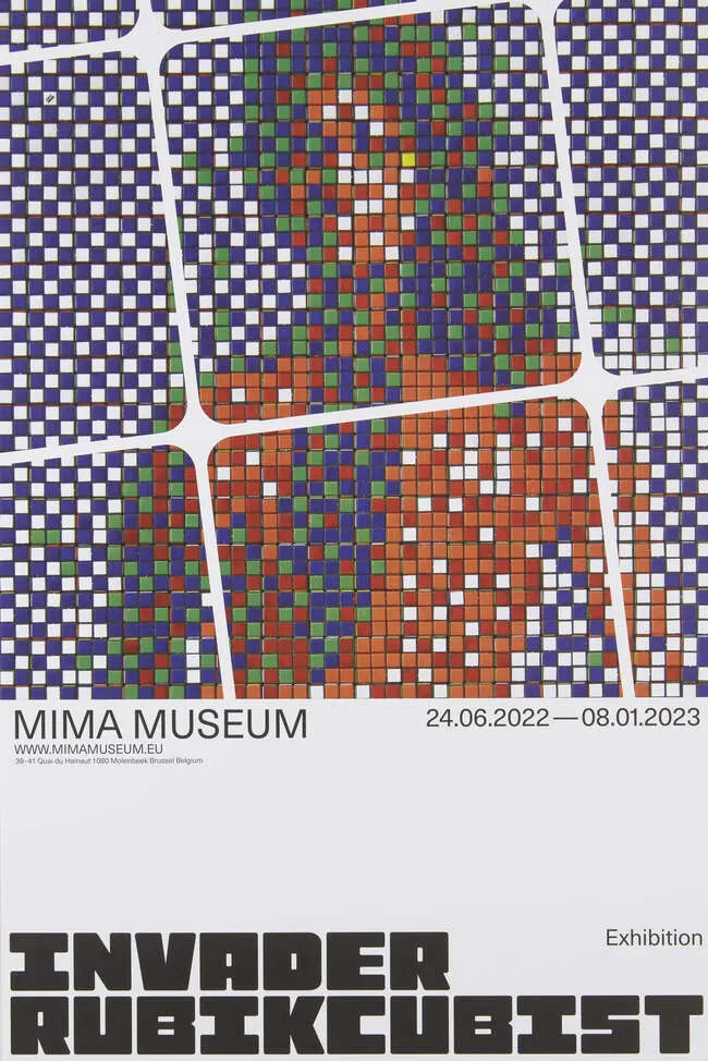 Invader (b. 1969) From (Rubikcubist) Series, Miss Mademoiselle Francoise,  Invader, 2021