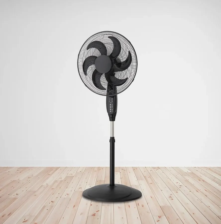(99/Mez/1E) Lot RRP £100. 2x Arlec 18 Inch 6 Blade Pedestal Fan Black, 3 Speed Settings, 90 Degrees
