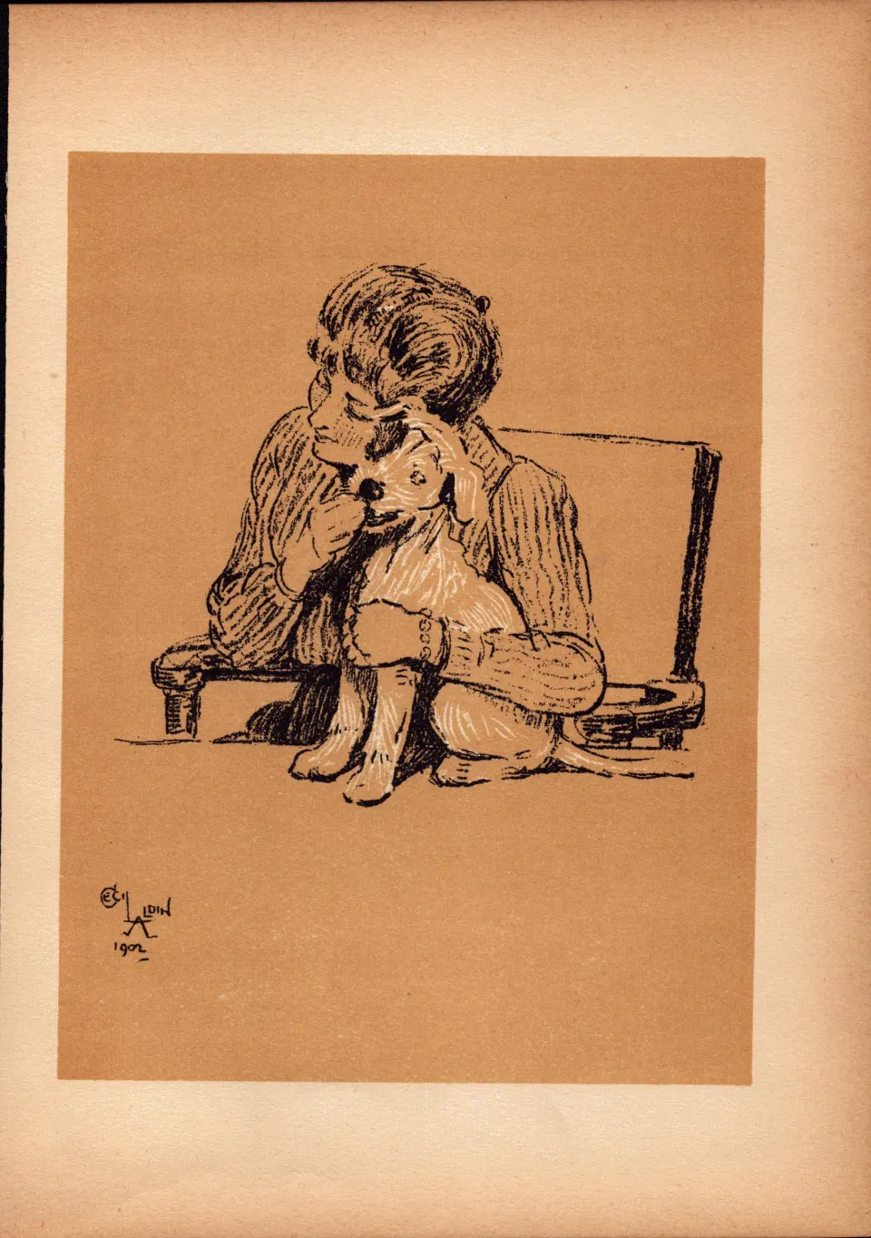 Cecil Aldin Antique Lovable Scamp Of a Terrier illustration A Dog Day -12.