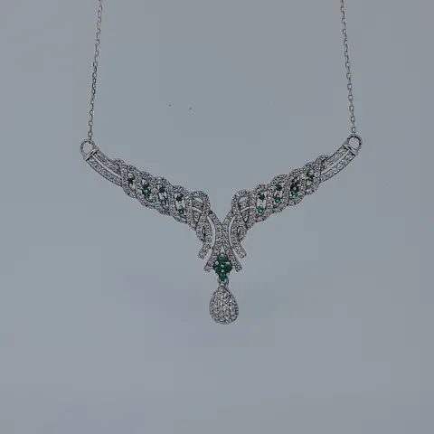 Silver 925 CZ Set Necklace