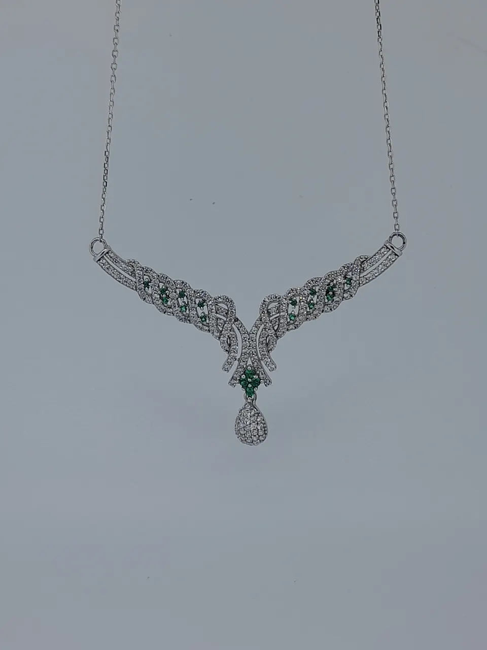 Silver 925 CZ Set Necklace