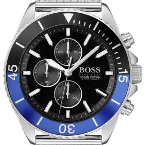 Hugo Boss 1513742 Men's Ocean Edition Silver Mesh Band Chronograph Watch