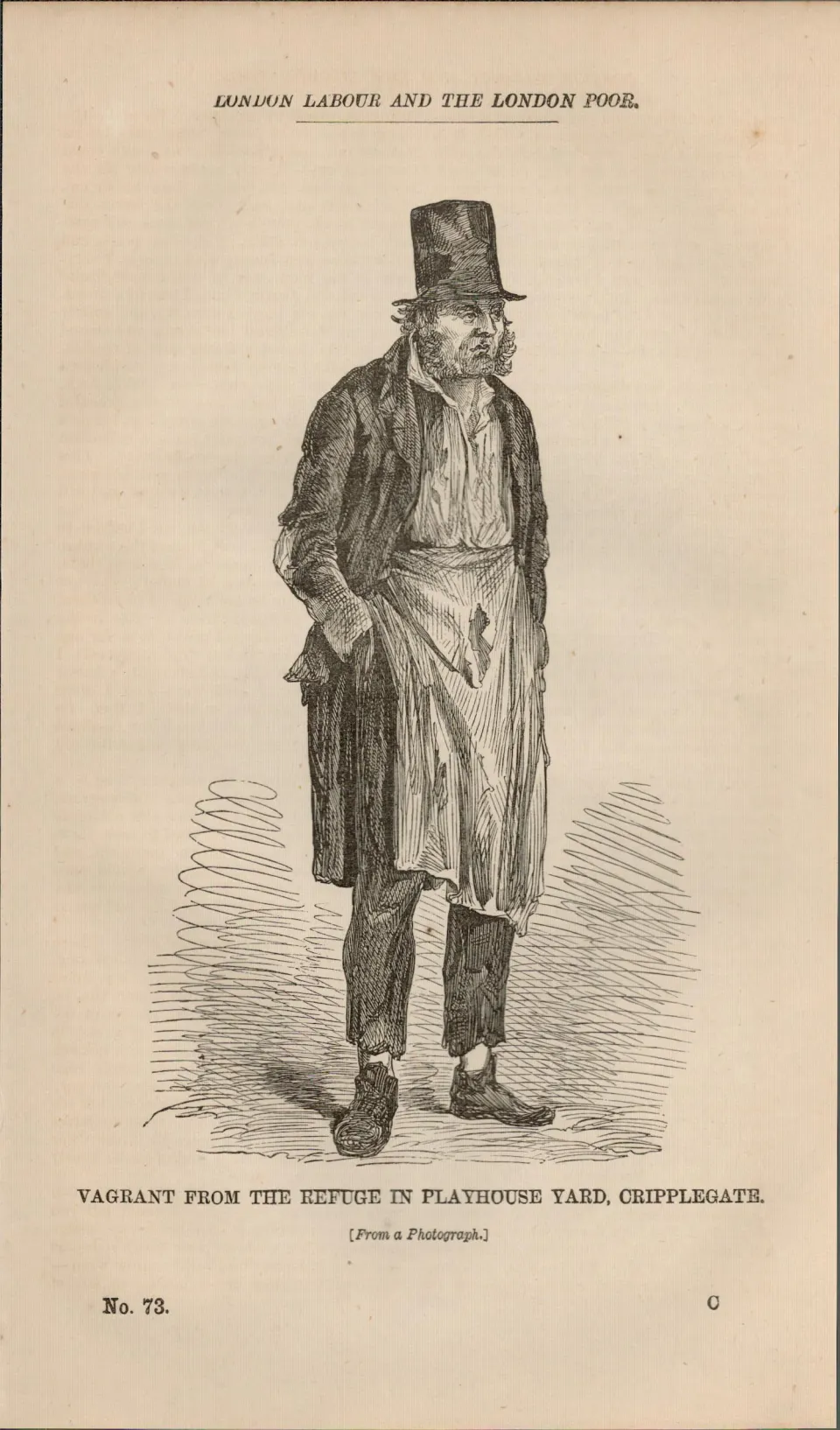 London Refuge Vagrant Victorian Antique Rare 1864 Henry Mayhew Print.