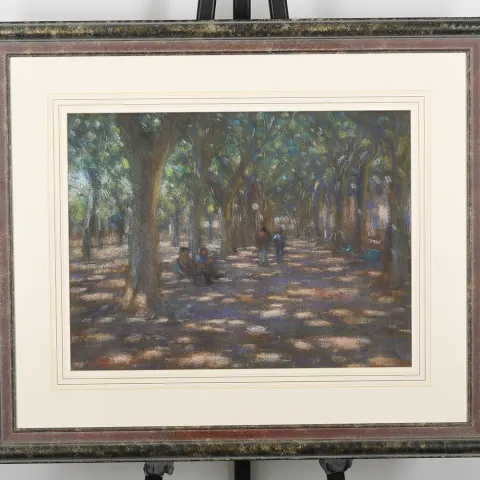 Original Early Pastel Painting by British Artist John Mackie
