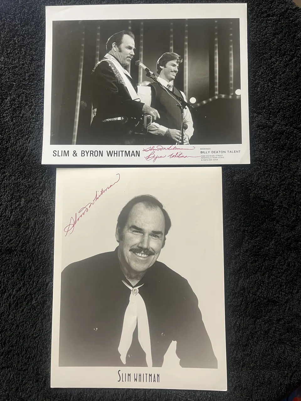 Slim Whitman and Slim & Byron Whitman Signed