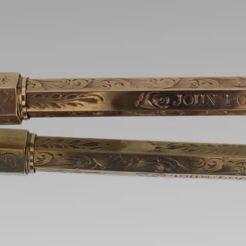 Victorian 9ct Gold Propelling Pencil & Hardstone Fob Seal